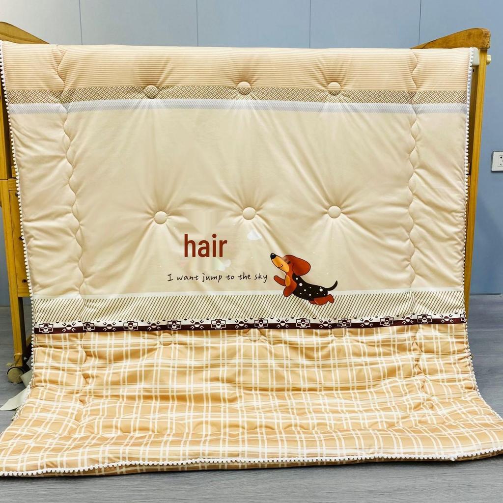 Cartoon Cute Autumn and Winter Baby Warm Nap Quilt, Kindergarten Feather Silk Cotton