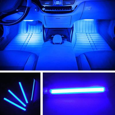 Barre Led pour intérieur de voiture, rétro-éclairage d'ambiance, lumière de pied avec allume-cigare, lampe d'ambiance décorative, accessoires automobiles 12v