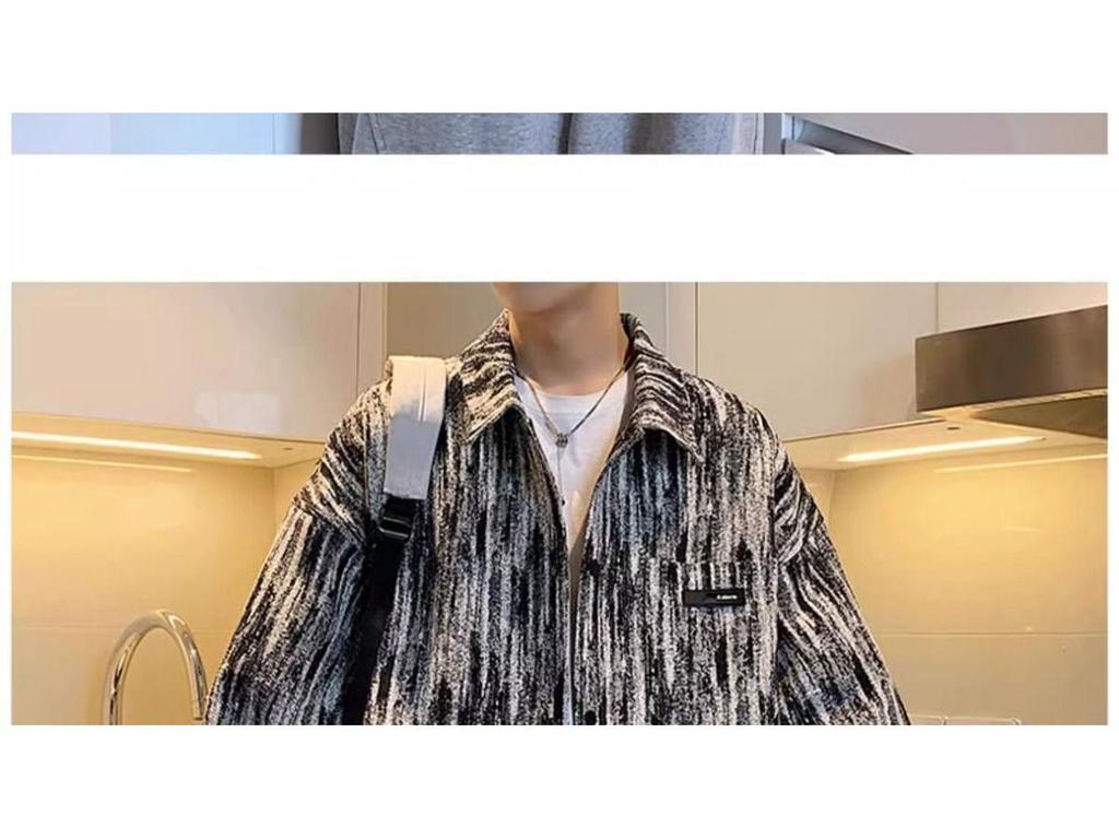 Men's Trendy Hong Kong-Style French Chic Jacket for Spring/Autumn - Casual, Loose-Fit Niche Design