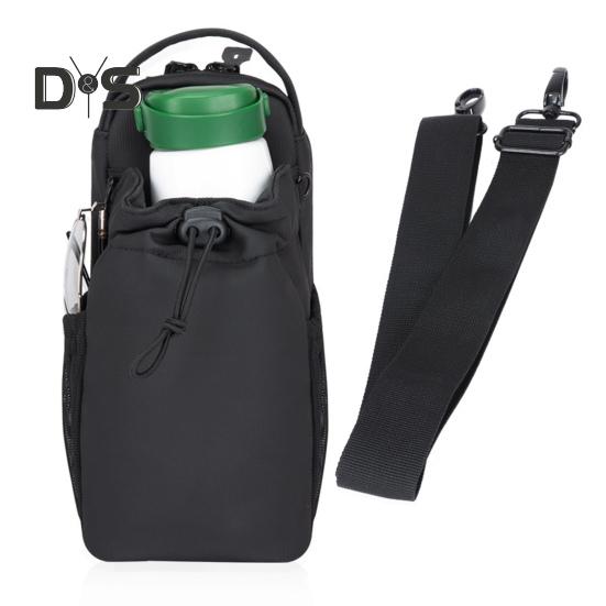 1.55L Magnetic Water Bottle Bag with Adjustable Drawstring Waterproof Outdoor Hiking Travel Drinking Bottle Holder Carrier Storage Pouch