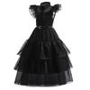 Disfraz de Halloween para niños, vestido de miércoles, disfraz de fiesta de cosplay