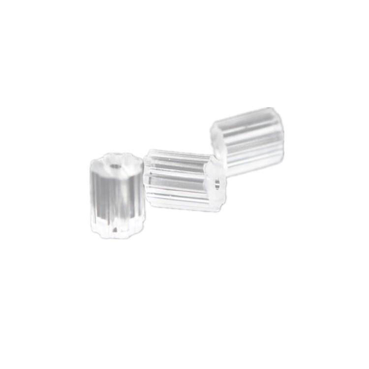DIY Earring Accessories: Transparent Plastic Earplugs in Pentagonal, Octagonal, and Cylindrical Shapes