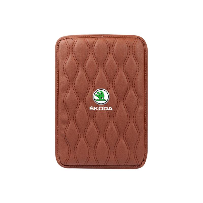 1 ks Kožené podložky loketní opěrky do auta Ochranný voděodolný polštář na ruku Pro Škoda Octavia 2 3 Fabia Kamiq Kapoq Kodiaq A5 A7 Rapid SCALA Superb