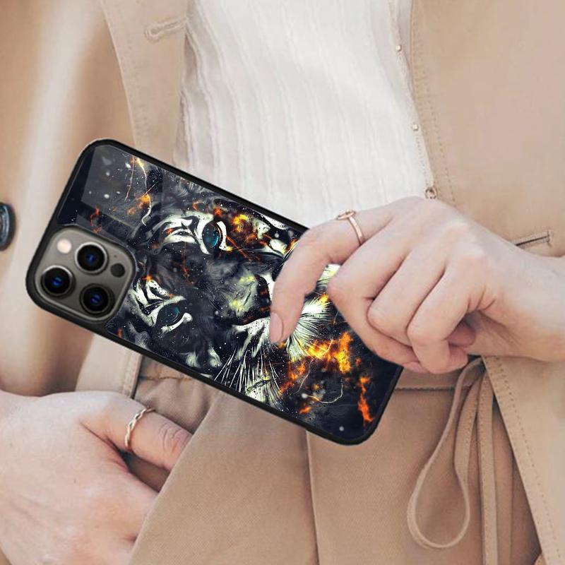 Lion Tiger Face Magnetic Phone Case For APPLE iPhone 17 Air 16 14 13 12 Pro Max 15 Plus Wireless Charge With MagSafe Cover