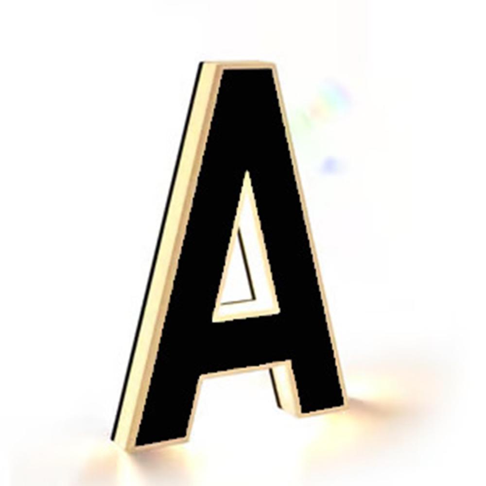 12V Power Illuminated House Number Sign 0-9 A-B Home Wall Decor LED Address Sign House