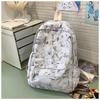Girls Korean Version of Ins Simple Large Capacity Tie Dye Backpack New High School Students Backpack.