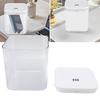 Medication Lock Box with Code Lockable Storage Box for Fridge Snacks Food Phone Lock Box for Home Dorms Office Clear White