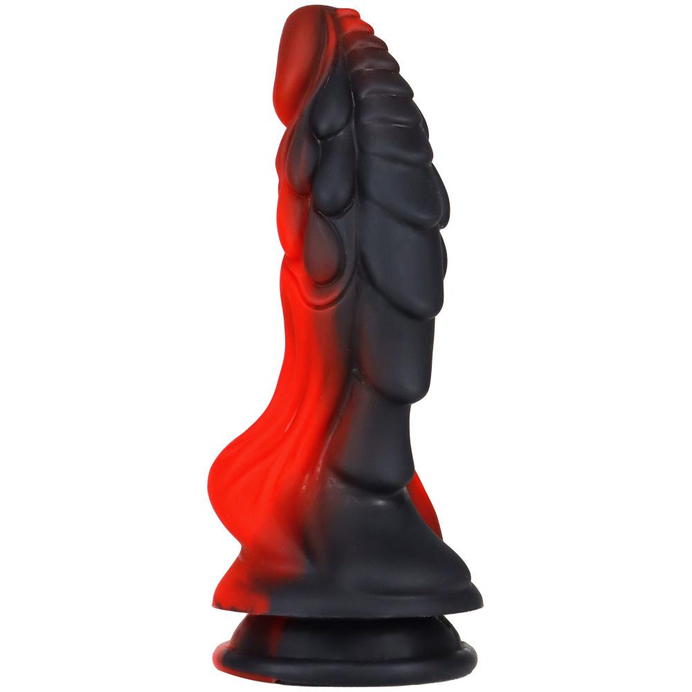 Black Unicorn Mixed Color Liquid Silicone Big Penis Simulation Posterior Anal Plug Fake Penis Adult Products