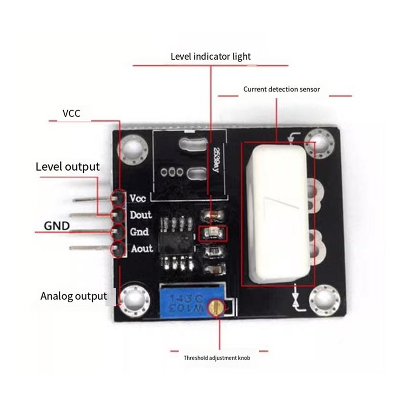 T35C WCS1800 3-5V Hall Current Sensor Adjustable DC100A 70A 35A Short over-Current Detector Protection Module