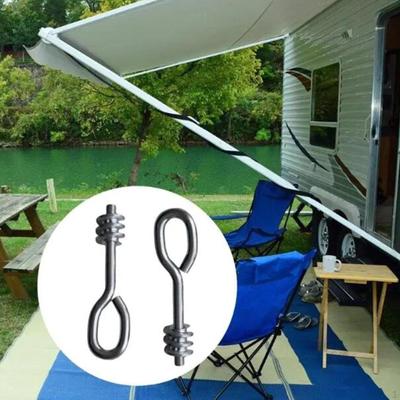 2x Lifting Shoulder Eye Bolts Screw Hooks Deck Awning Patio Umbrella Windproof Thread for Lawn