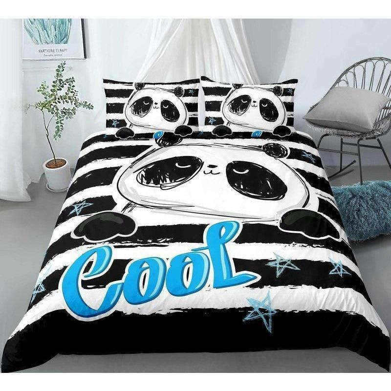 Panda Doona Quilt Duvet Cover Set Pillowcase Single Double Queen King Size Bed