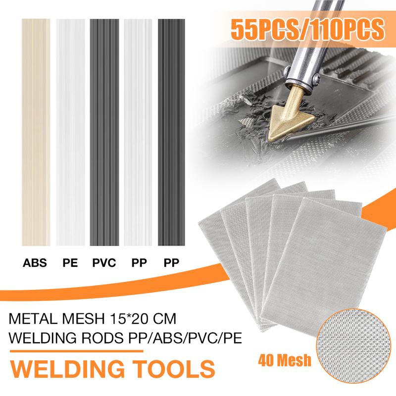 Plastic Welding Tools, PP/ABS/PVC/PE Welding Rods, 304 Stainless Steel Welding Repair Mesh, Car Bumper Repair Welding Supplies