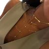 Summer Dancing Party Sexy Body Chain for Women 18K Gold Plated Mini Tassel Chain Setting Iced Out Zircons Jewelry