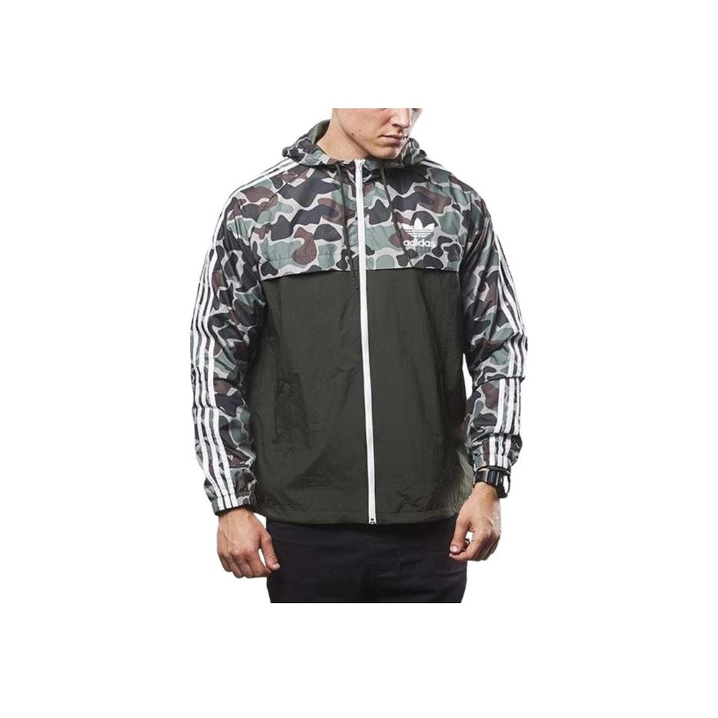 adidas Originals Logo Weiche Bequeme Vielseitige Hoodie-Jacke Herren Jacke Schwarz BS4907