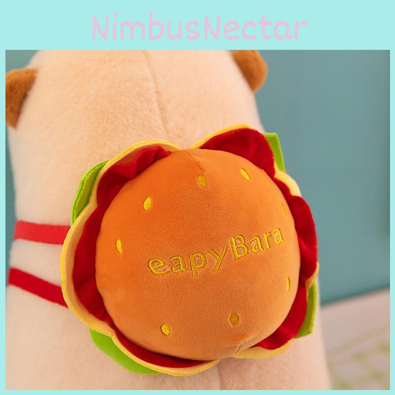 Burger Capybara Pommes frites Forkleformet Plysjdukke Barnas Bursdagsgave Dekor Hjem