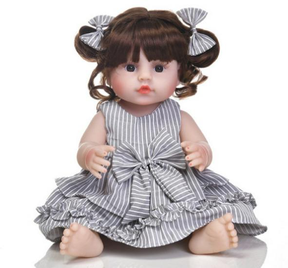 18" Soft Silicone Reborn Doll Clothes, 45cm DIY Girl's Realistic Doll Outfit.