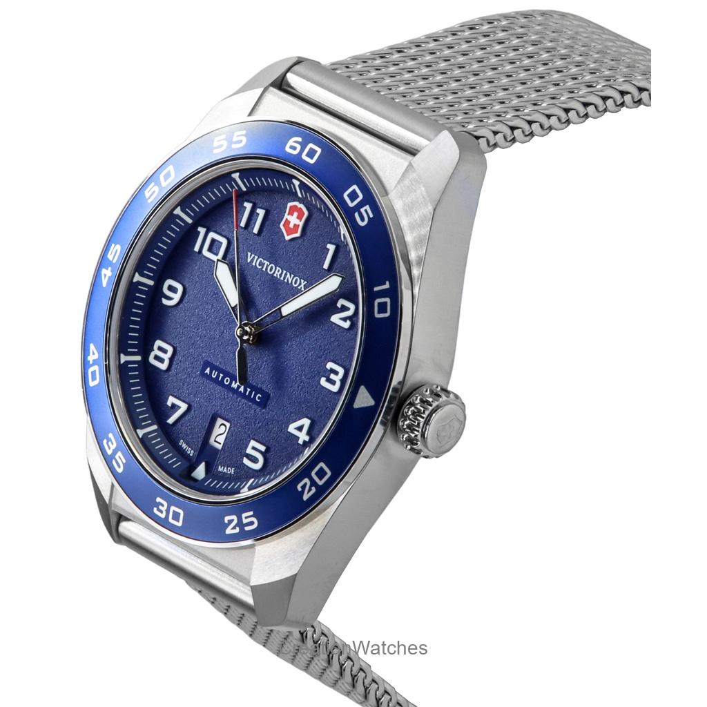 Victorinox Swiss Army Stainless Steel Blue Dial Automatic 242045 100M Men's Watch