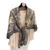High-End Scarf Square Scarf Female 130 National Style Landscape Painting Italian Spring And Summer Breathable Shawl Scarf With Square Scarf Silk Scarf
