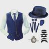Large Men's Retro 1920s Gatsby Suit Vest for Costume or Formal Events