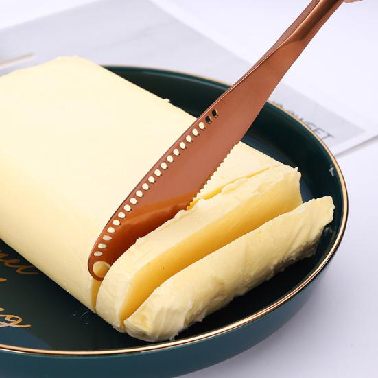 Stainless Steel Cheese Knife Sawtooth Blade Butter Cream Dessert Spreader Tool