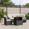 VidaXL Garden Lounge Set with Cushions 6 Pcs, Patio Sofas, Patio Furniture Set, Outdoor Furniture, Black 3272197