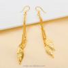 Gold Plated Cross-Border New Korean Fashion Trendy Earrings  Long Tassel Leaf Female Earrings Jewelry