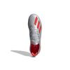 Adidas X 19.1 Round Toe Lace-Up AG (Rubber Short Studs) Breathable Soccer Shoes Men Soccer Shoes Silver Red EF8282