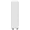 Narrow Storage Trolley 3 Tier White Wood Based Material