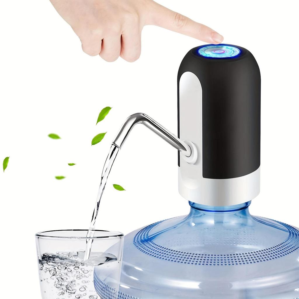 1-teilige Wasserflaschenpumpe, elektrische Wasserflaschenpumpe, über USB wiederaufladbare automatische Trinkwasserpumpe für universelle 3-5-Gallonen-Flaschen