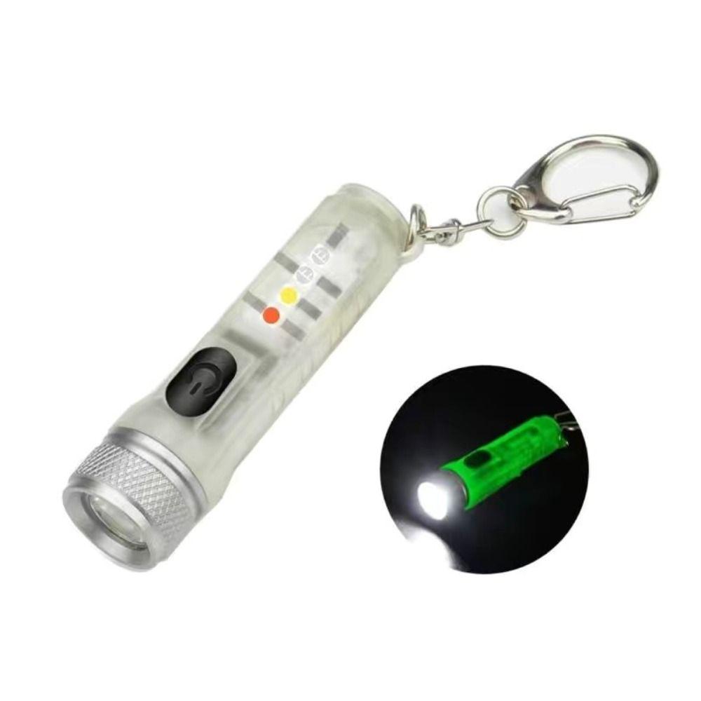 Emergency Lamp Keychain Light Type-C Charging Portable Flashlight Mini Flashlight Camping