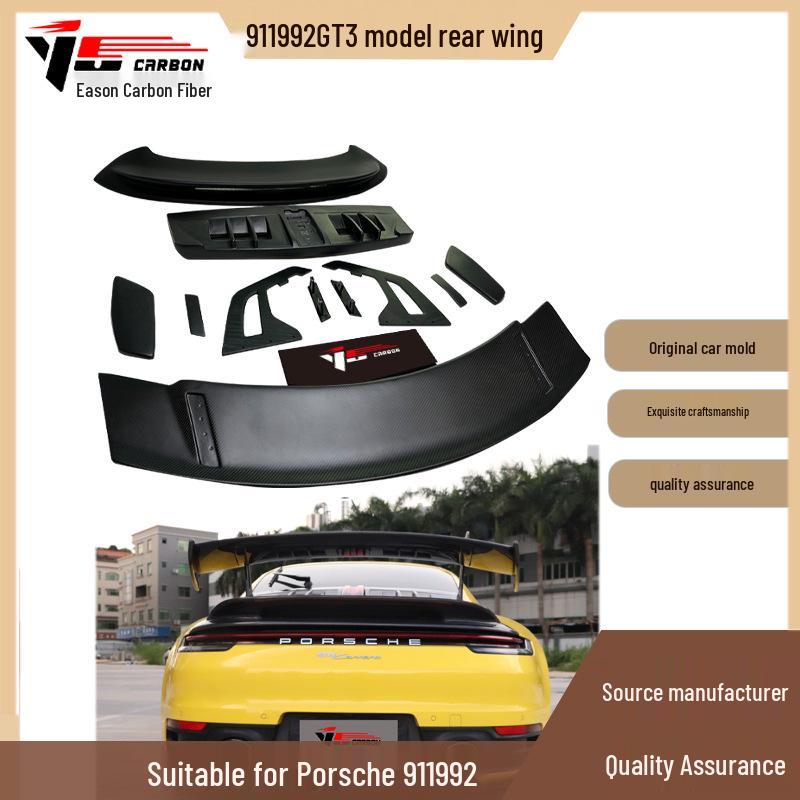 Dry Carbon Rear Wing Air Deflector Spoiler for Porsche 911/992 GT3 (2019-Present)