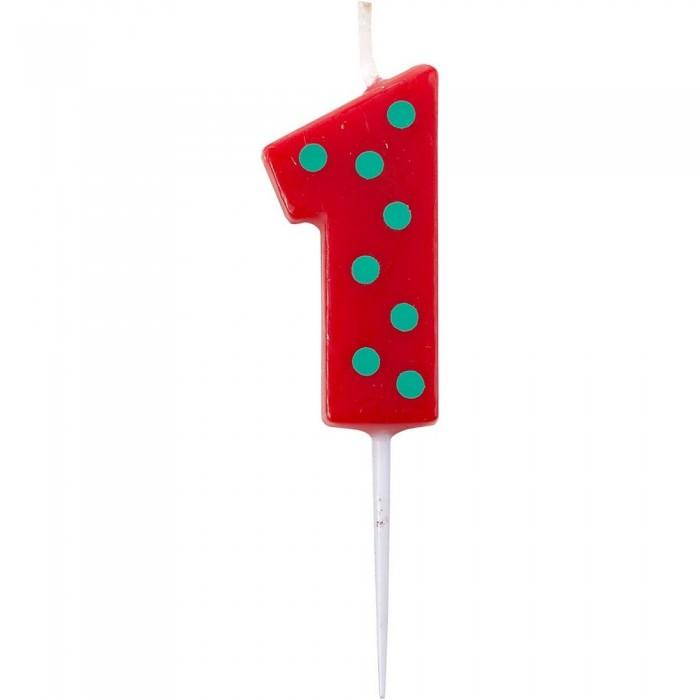 Amscan Polka Dot 1st Birthday Pick Candles