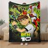 1 peça, Manta de Lançar Ben 10 Força Alienígena, Cobertor Macio e Aconchegante para Amigos, Perfeito para Cama, Sofá, Viagem, Acampamento, Carro, Praia, Soneca no Escritório, Ideia de Presente