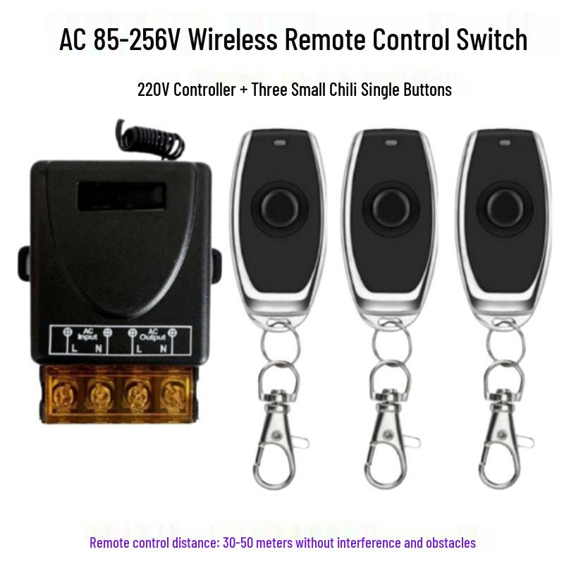 220V 30A Wireless Remote Control Switch for Water Pump, Motor, Range Hood, Exhaust Fan, and Sprayer.