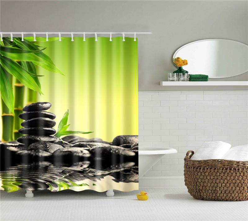 Forest Trees Printed 3D Bath Curtains Waterproof Polyester Fabric Washable Bathroom Shower Curtain Screen With Hooks Accessories