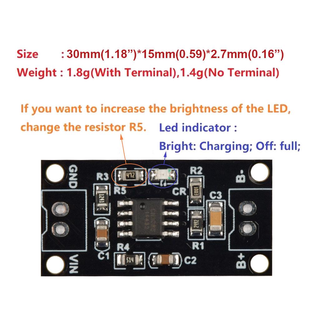 1S 2S 3S ZELLE 1A NiMH Wiederaufladbare Lithium-Batterie Smart-Lademodul Ladespannung 1,5V 3V 4,5V 5V Eingang 3,7V-6V 5V 4,2V