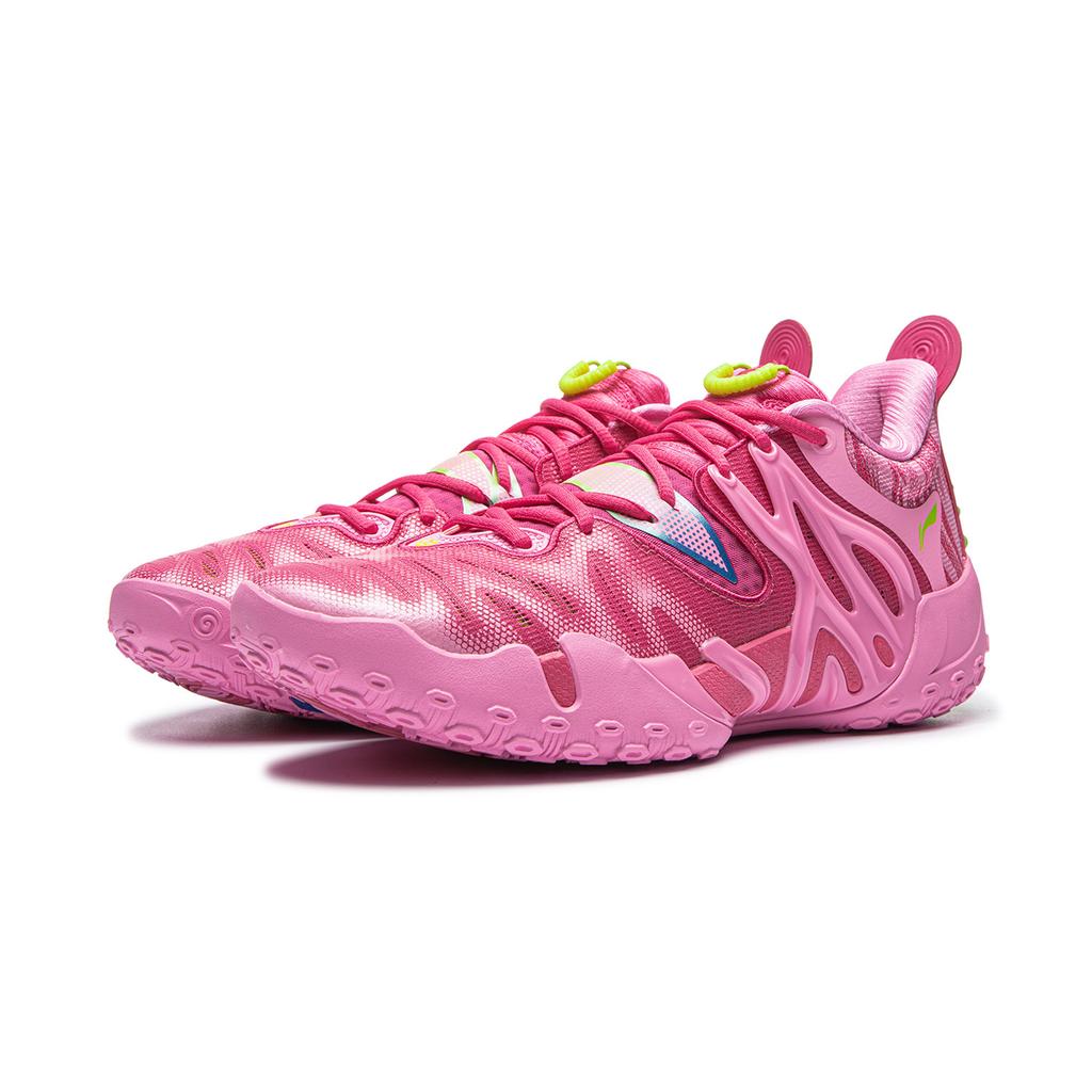 Li Ning Fan Wu 6 Ultra Light Technology Mesh Basketball Shoes Men sneakers Bright-Pink ABFW019-10