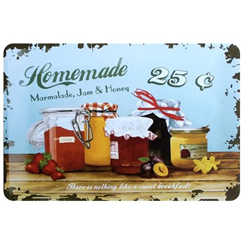 Fruit Bakery Dessert Metal Tin Signs Sweet Plaque Kitchen Wall Art Iron Painting Pub Plaque Club Bar Restaurant Decor Plate