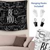 Black Tapestry Wall Hanging, Extra Large for Bedroom, Classroom, Dorm Room Decorations, Motivational Inspirational - 79L x 59H