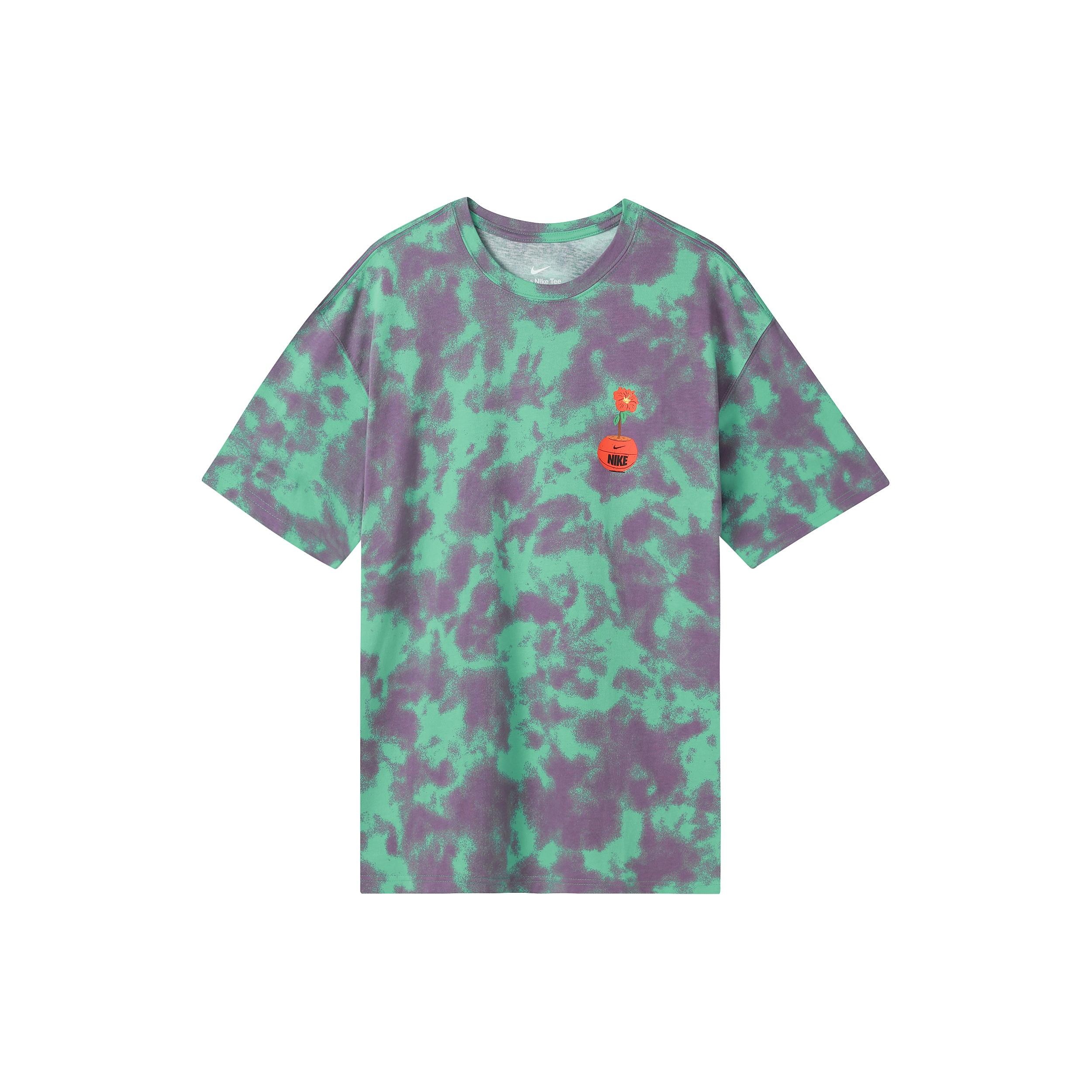 Nike Max90 Just Do It Basketball T-Shirt Green Purple Men s FD0066-363 L