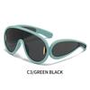 New Luxury  Wave Mask Sunglasses Women Fashion One Piece Sun Glasses For Men Oversized Oval Trending Sunglasses