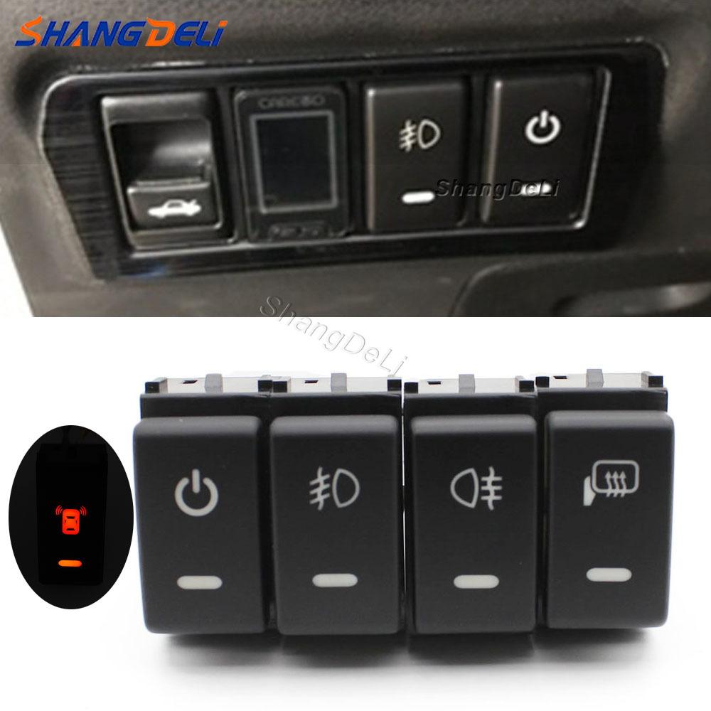 1PC Orange Led Button Switch with Wiring Connector for Nissan Navara NP300 X-Trail Pathfinder 12V Switches4