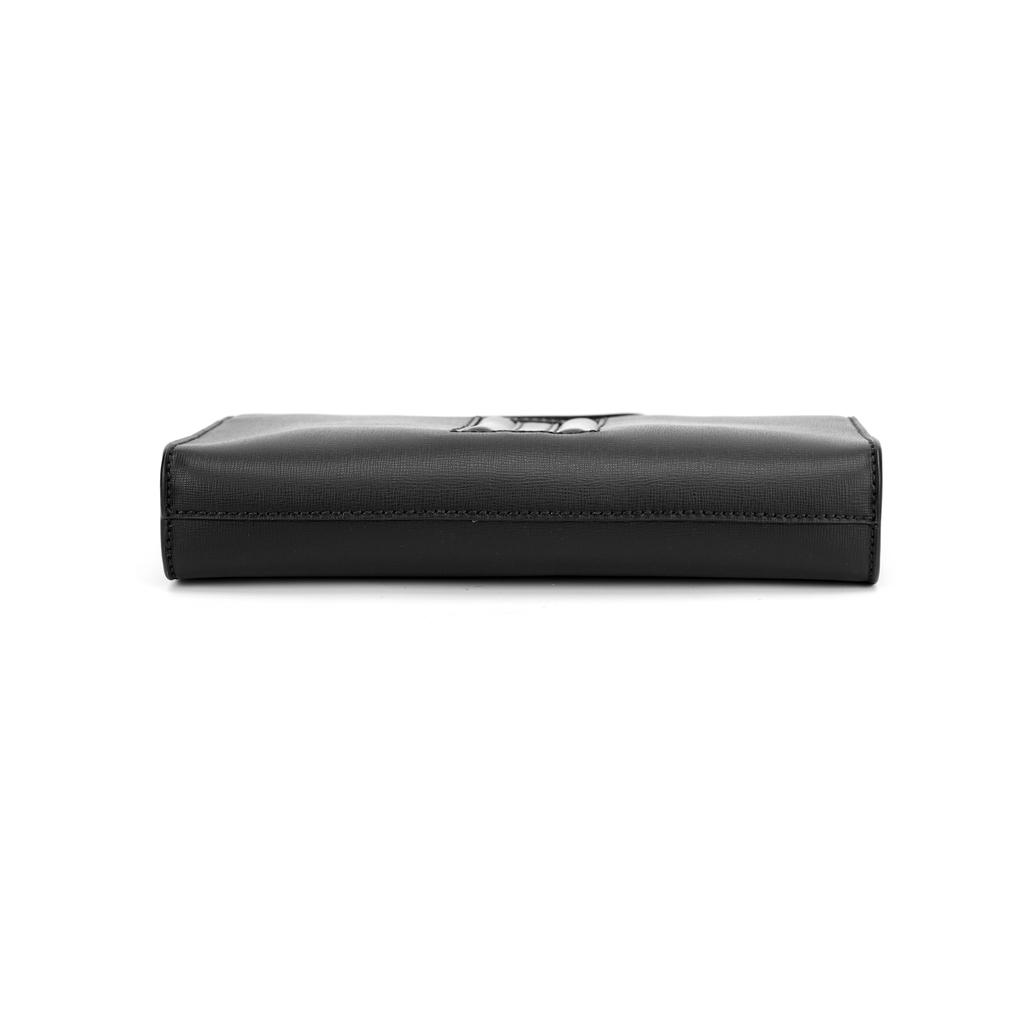Bally Mythos Palladium Metall Reißverschluss Recyceltes Leder und Recyceltes Rindsleder Clutch Herren Clutch Schwarz 6308766