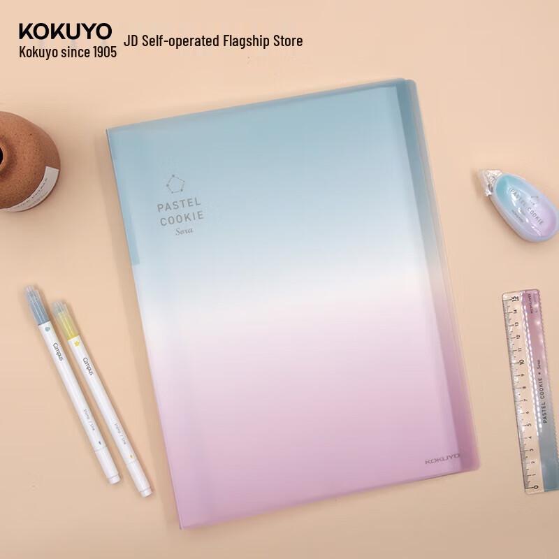 KOKUYO A4 Pastel Clear Pocket File Folder