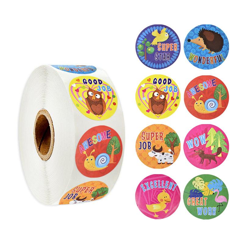 Wholesale Animal Stickers Loved By Children Early Childhood Encourage Reward Brave Favorite Cute Adhesive Labels 100Pcs