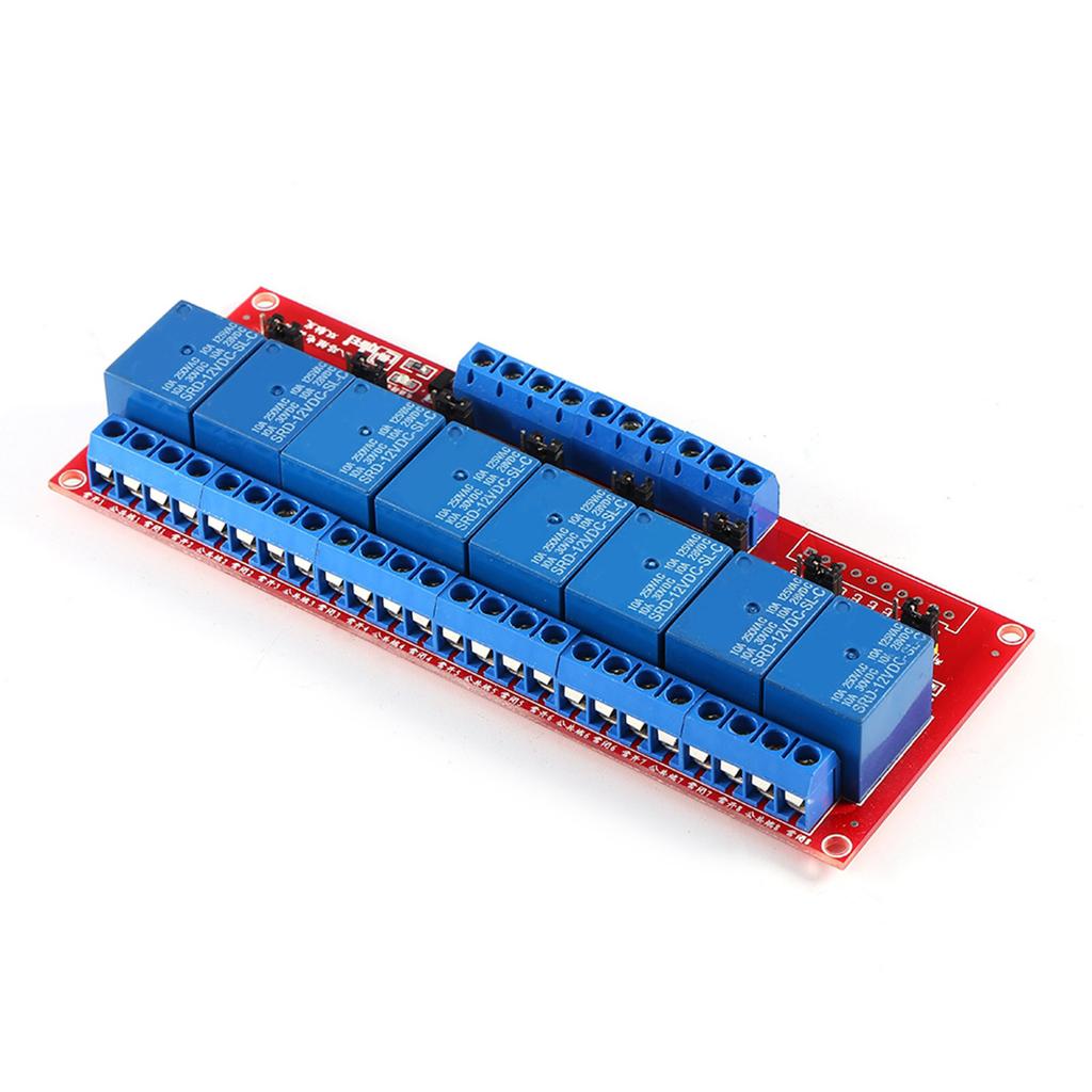 DC 12V 8-Kanal High Low Level Dyal Ttigger Relais Modul Platine