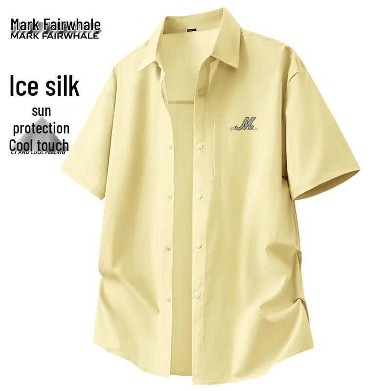Mark Fairwhale Men's 2025 Ice Silk Short Sleeve Casual Shirt