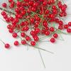 100Pcs Christmas Artificial Red Holly Berries Flowers Mini Christmas Decoration Fake Fruit Berry Party Decor DIY