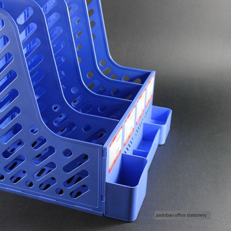 New Arrival Creative 4 Grid Hanaper A4 Folder Storage Seat File Holder Bookshelf Office Stationery Storage Rack Quadruple