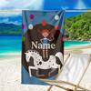 Serviette de plage ultra-douce personnalisée avec le thème de Fifi, idéale pour la piscine, le camping, la plongée, essentiel de voyage parfait, serviette de plage vibrante